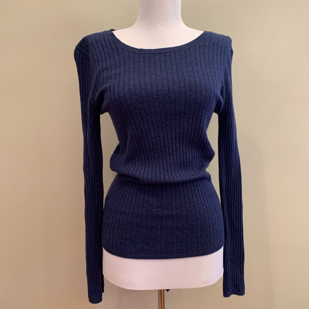 ply Cashmere Navy Sweater